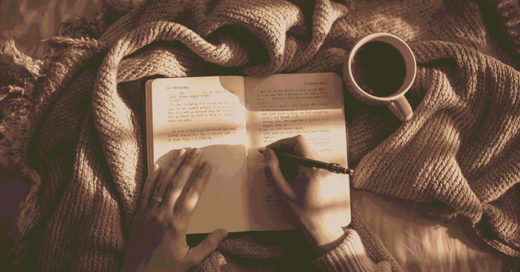 Journaling helps relieve stress.