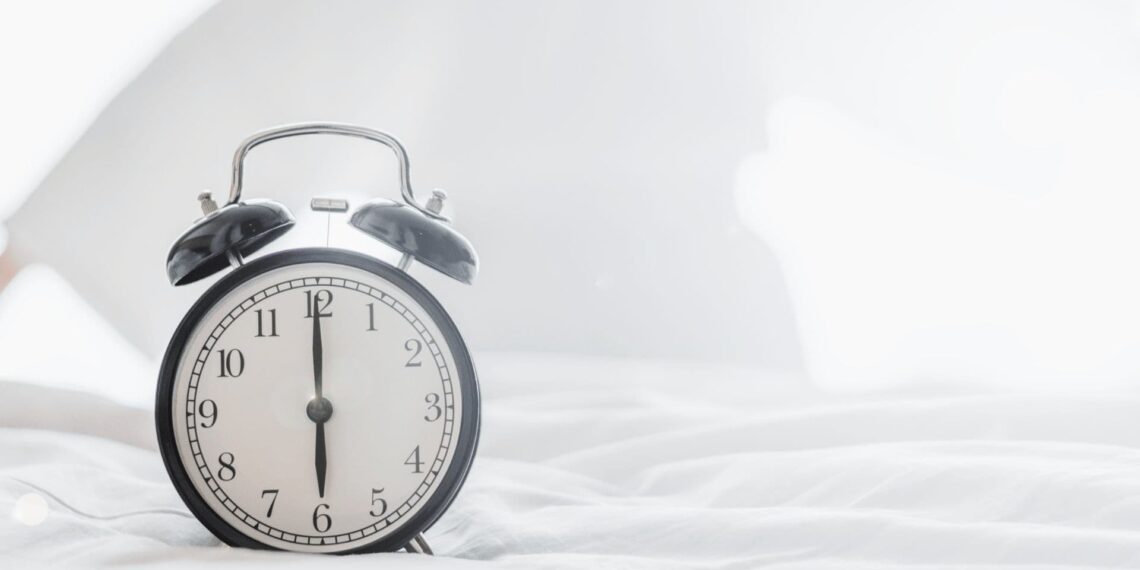 A clock pointing at 6am in the morning.
